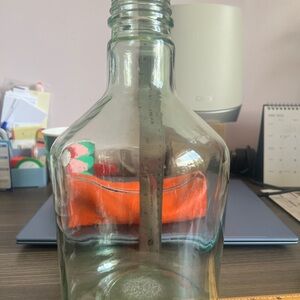 Vintage empty glass bottle